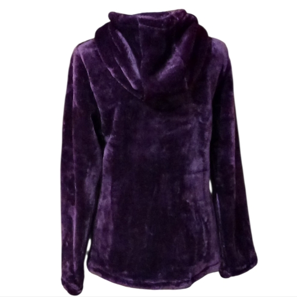 32° Heat Plush Cozy Purple Teddy Hoodie Jacket Women's Small NWT - Picture 2 of 6